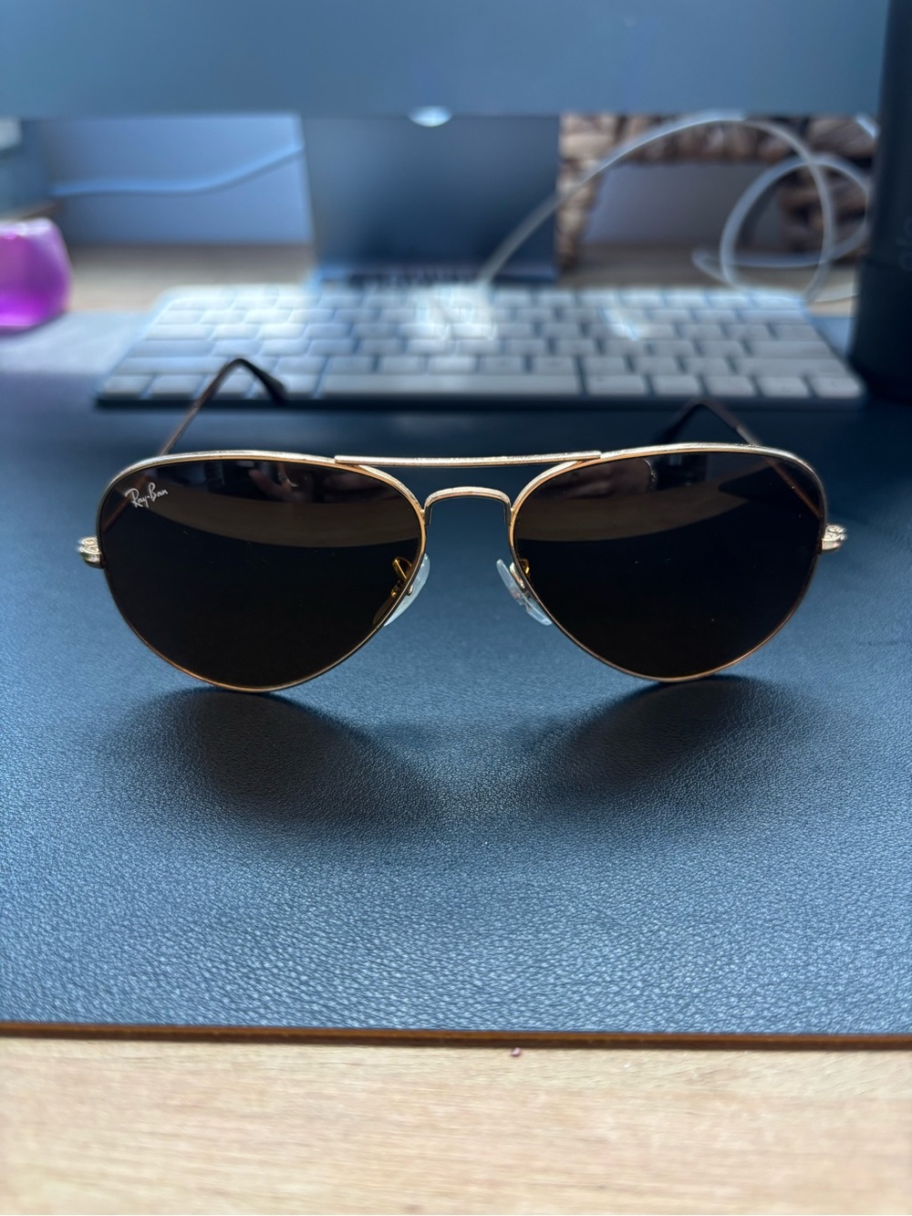 Ray-Ban Classic Aviator Sunglasses - Polished Gold Frame